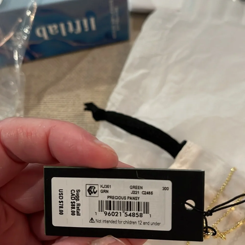 kate spade Precious Pansy Pendant/NWT - Picture 7 of 10